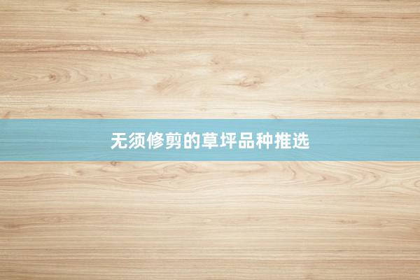 无须修剪的草坪品种推选